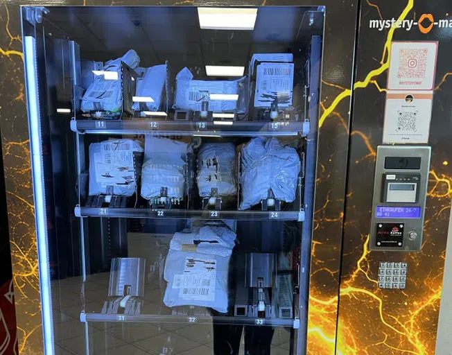 The "Mystery-O-Matic" vending machine