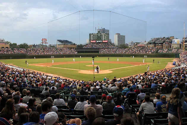 Wrigley Field game action from: flickr