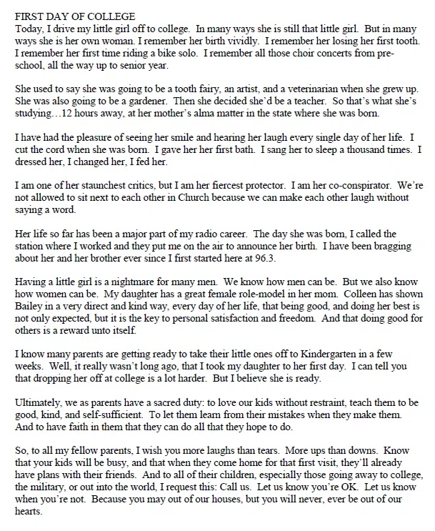 Bailey Letter