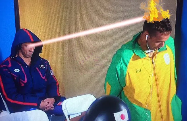 Phelps face via nascarcasm