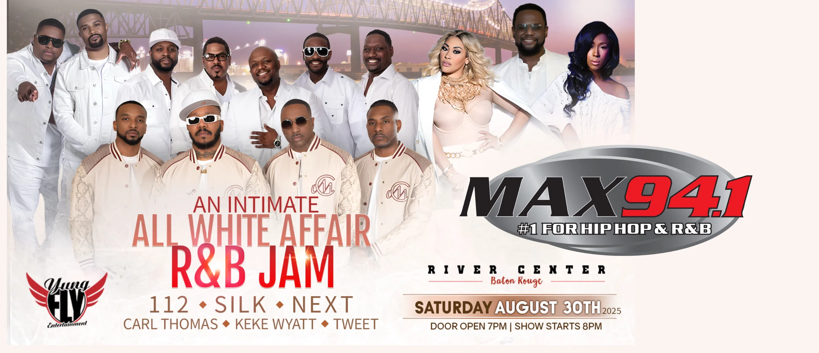 Feature: https://www.ticketmaster.com/an-all-white-affair-rb-jam-baton-rouge-louisiana-08-30-2025/event/1B0062B7DFC451E5?utm_medium=affiliate&irgwc=1&clickid=3UOyilwE7xycUOxyNfUnKQ%3A0UksQ%3AtWShybowM0&camefrom=CFC_BUYAT_4241810&impradid=4241810&REFERRAL_ID=tmfeedbuyat4241810&wt.mc_id=aff_BUYAT_4241810&utm_source=4241810-Simpleview&impradname=Simpleview&ircid=4272