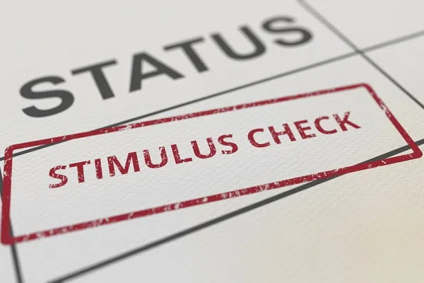 Putting red rubber stamp on paper form. 3D