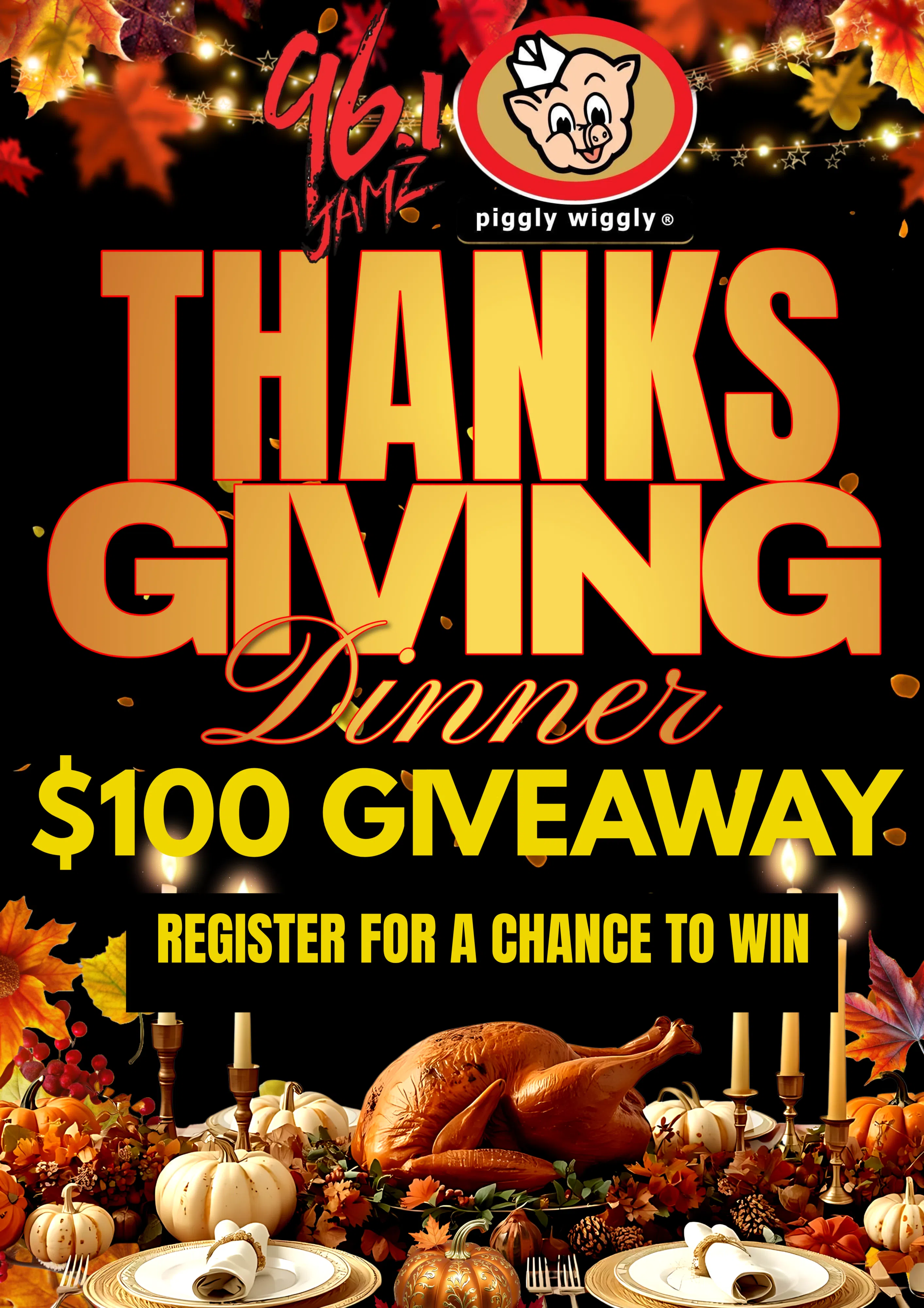 Thanksgiving Dinner $100 Giveaway | WHBX-FM