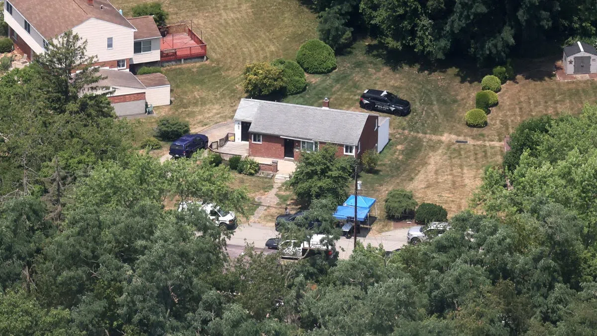 An aerial view of Thomas Matthew Crooks' home