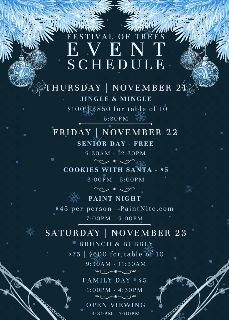 Crittenton Centers Festival of Trees Event Schedule