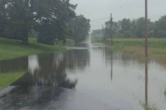 Flooded street