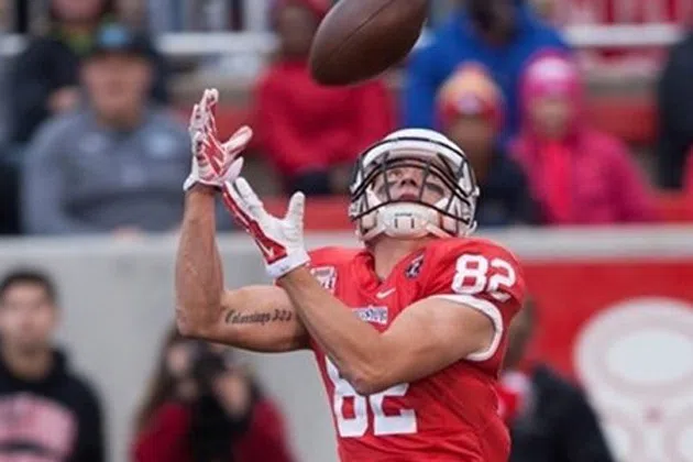 Anthony Warrum had 8 receptions and 3 TD's for the Redbirds in the loss. (Photo Courtesy goredbirds.com)