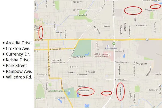 Bloomington residential burglaries