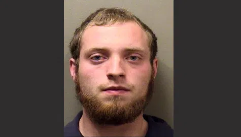 Casey Nordine has been arrested on drug trafficking charges. (Photo courtesy McLean County Jail.)