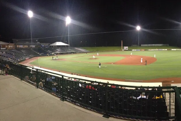 Phillip Doles was hit with an ordinance violation for a promotion involving monkeys at Tuesday night's CornBelters game. (Photo by Joe Ragusa/WJBC)
