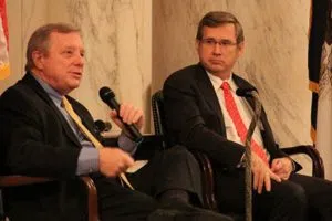 U.S. Sens Dick Durbin (L) and Mark Kirk want same sex marriage bans to be ruled unconstitutional. (Photo courtesy Facebook/Mark Kirk)