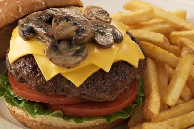 Burger and fries