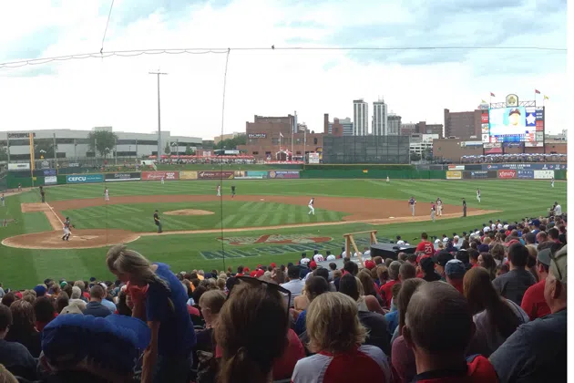 The Midwest League All-Star game drew 5,858 fans at Dozer Park on Tuesday. (Photo by Joe Ragusa/WJBC)