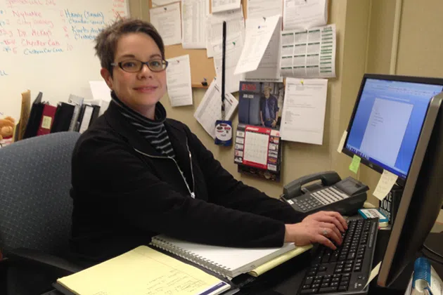 New Radio Bloomington Market Manager Paula WIlliams. (Photo by Joe Ragusa/WJBC)