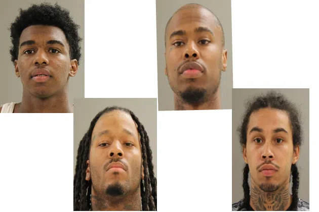 From left: Tresean Morey, Walter Bradford, Montelle Talley and Jacorey Shettleworth.