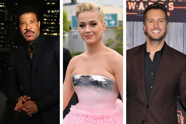 Lionel Richie, Katy Perry, and Luke Bryan