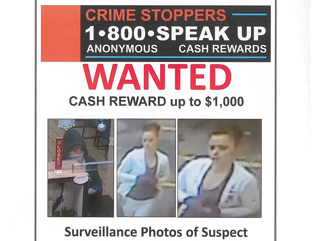 bank robbery suspect female