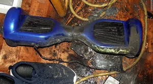 Hoverboard on fire from CNN Money