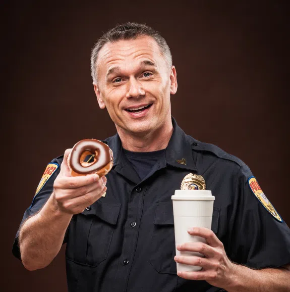 Police Officer coffee donut 1