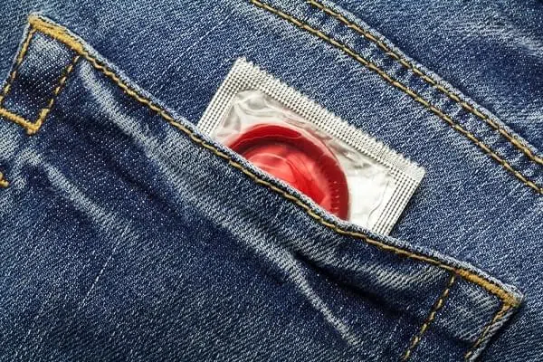 condom in a pocket