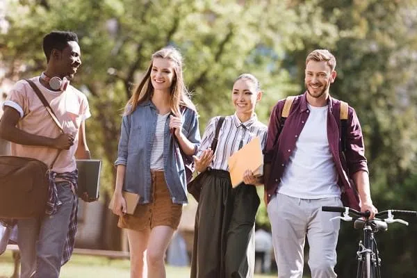college students at school