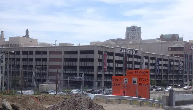 The parking garage behind the Providence Place Mall. Photo by Steve Klamkin WPRO News