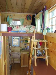 The inside of Sullivan's tiny home. Image from Another Tiny House Story blog.