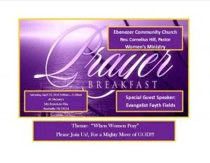 Prayer Breakfast Sign