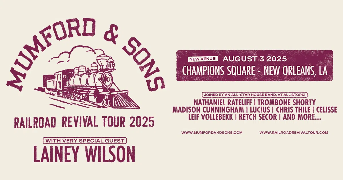 Feature: https://www.ticketmaster.com/mumford-sons-and-friends-railroad-revival-new-orleans-louisiana-08-03-2025/event/1B0062A8711B0ED7