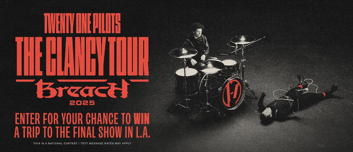 Enter for your chance to see Twenty One Pilots for the final show of their The Clancy Tour: Breach 2025 in Los Angeles!