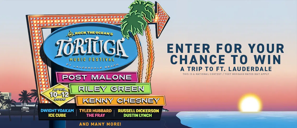 Enter for your chance to win a trip to Tortuga Music Festival in Ft. Lauderdale, Florida!