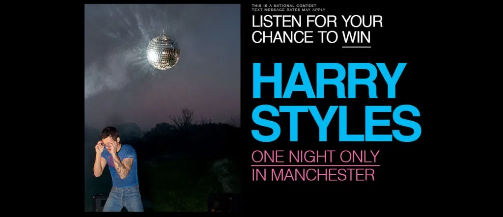 Listen for your chance to win a trip to see Harry Styles, one night in Manchester!