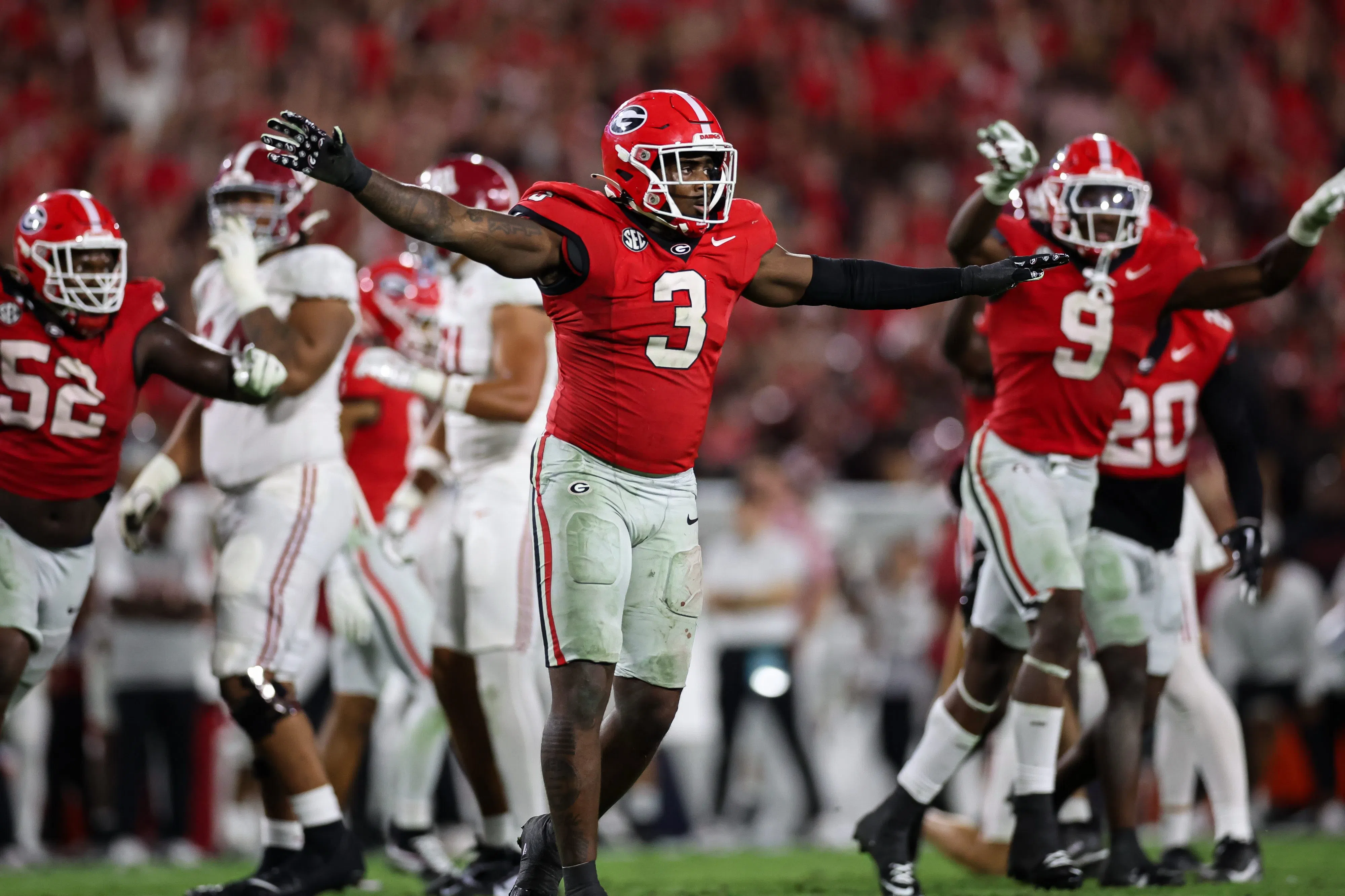 Georgia Bulldogs linebacker CJ Allen (3). (AP Photo/Colin Hubbard)