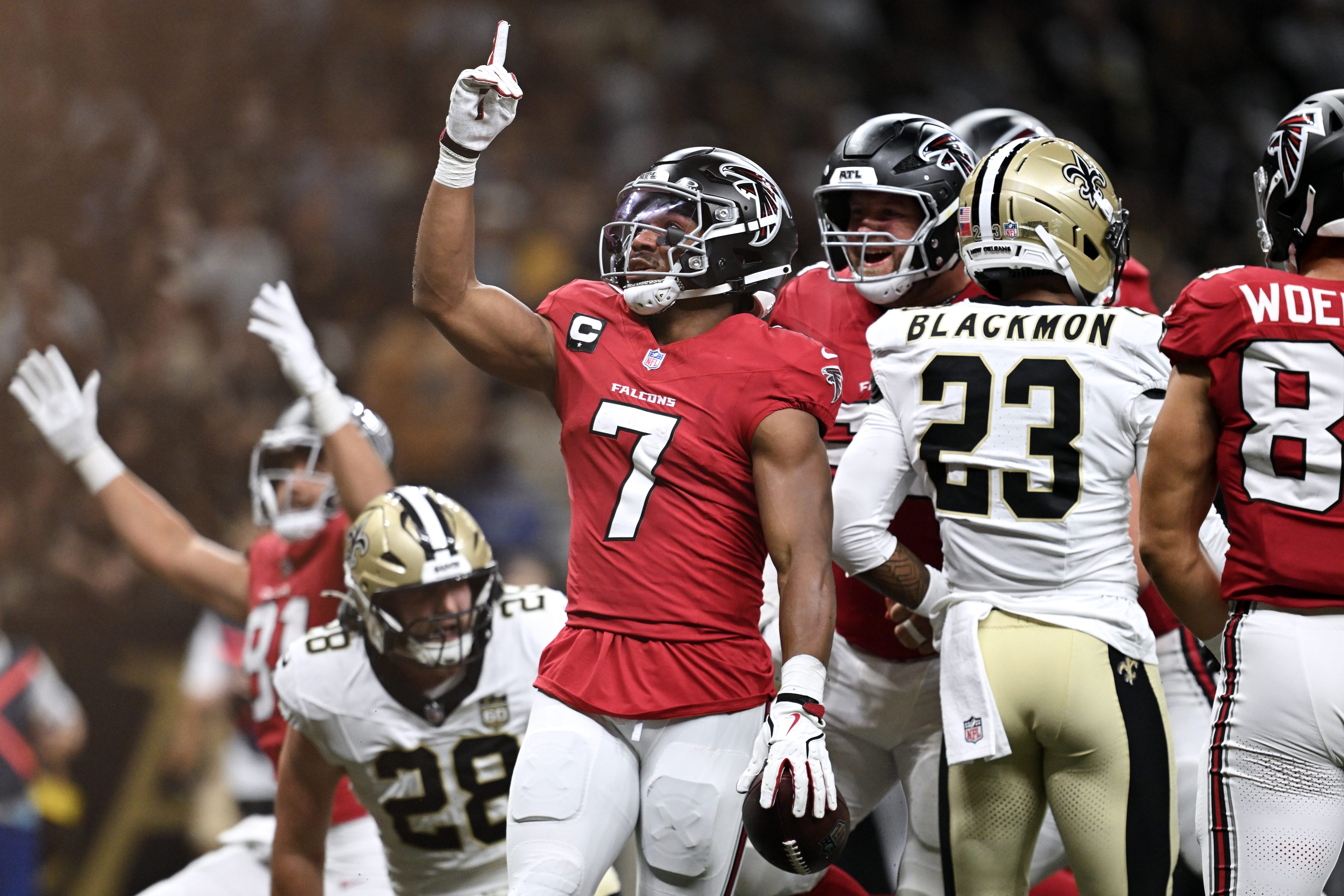 Atlanta Falcons running back Bijan Robinson