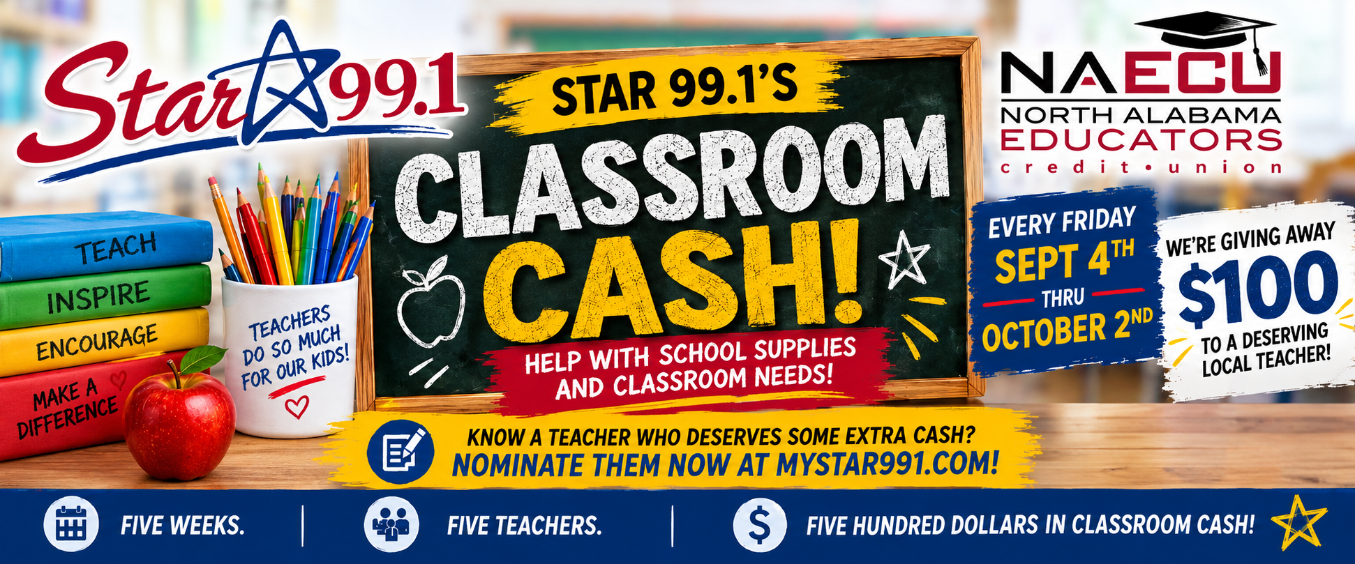 Feature: https://www.mystar991.com/2026/08/31/classroom-cash/