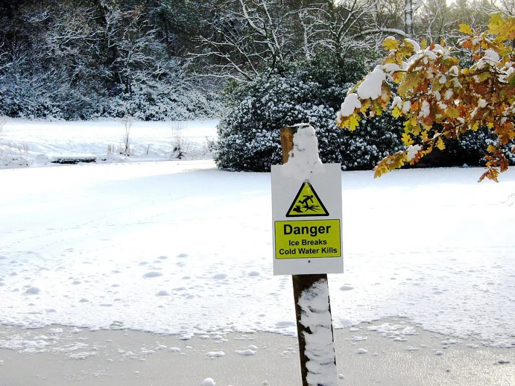 Thin Ice. Image by Jonathan Kington via Wikimedia Commons: https://commons.wikimedia.org/wiki/File:Thin_ice_-_geograph.org.uk_-_2185392.jpg