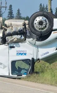 Highway 55/63 Crash, July 5 2025. Listener supplied photo