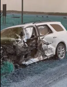 Highway 55/63 Crash, July 5 2025. Listener supplied photo