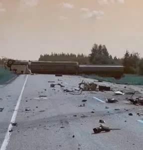 Highway 55/63 Crash, July 5 2025. Listener supplied photo