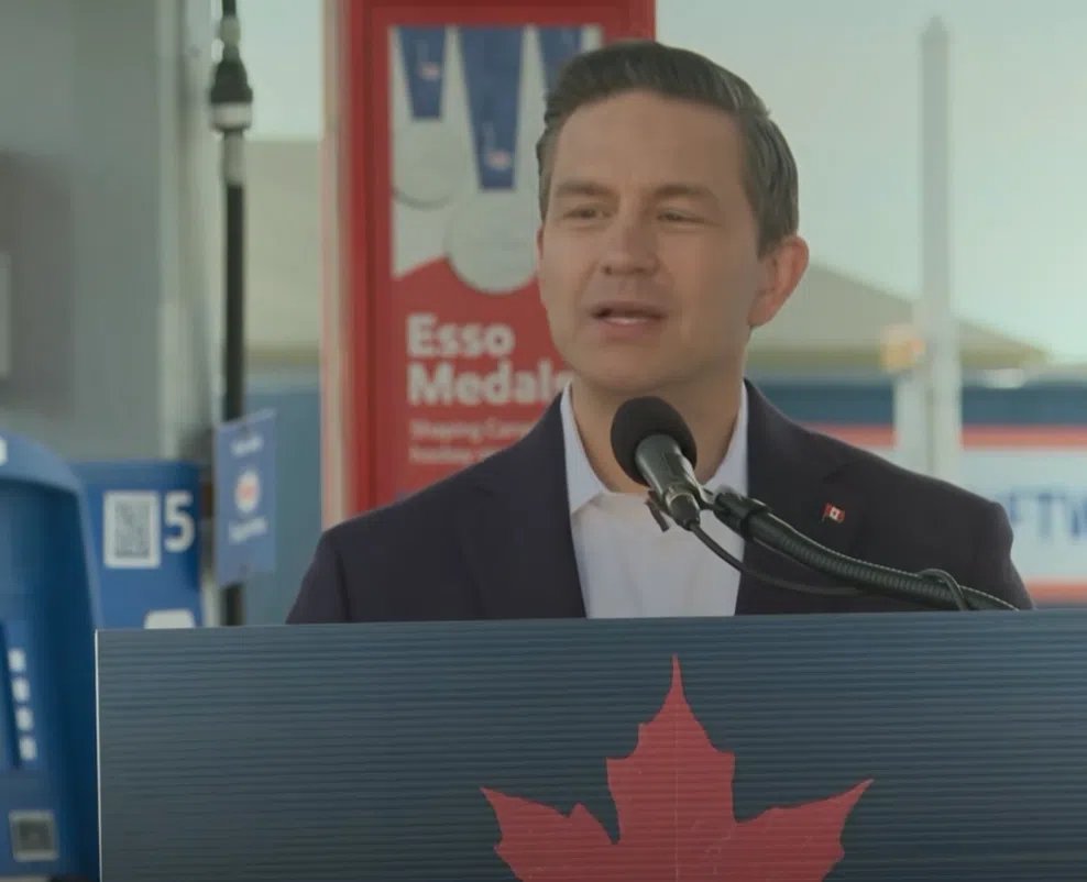 Pierre Poilievre announcing plans to reduce fuel tax