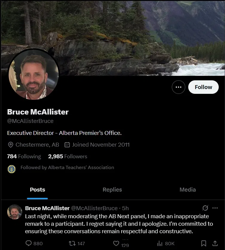 Bruce McAllister Apology