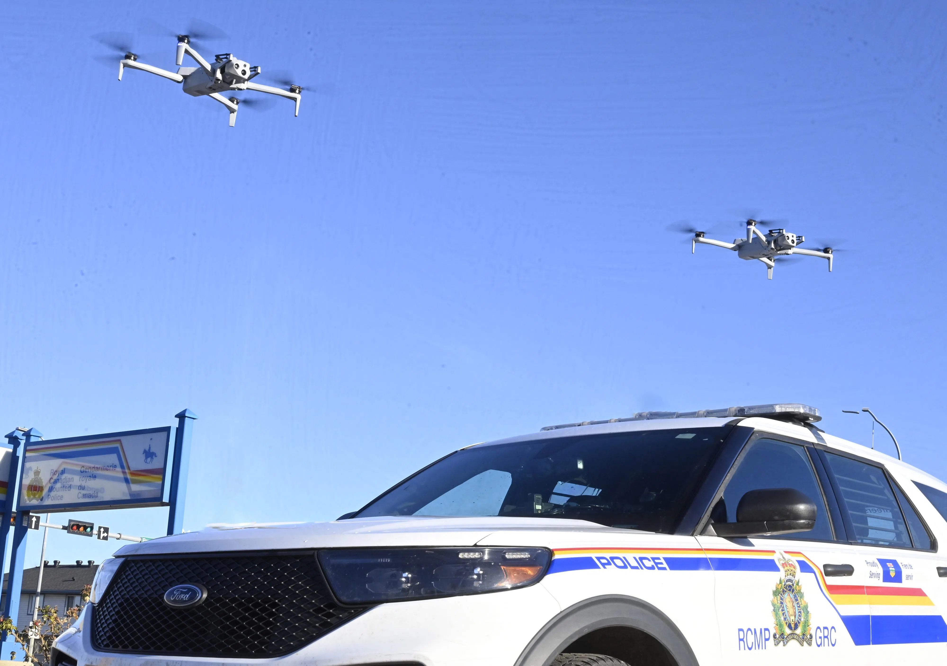 RCMP Cruiser with drones. Supplied image