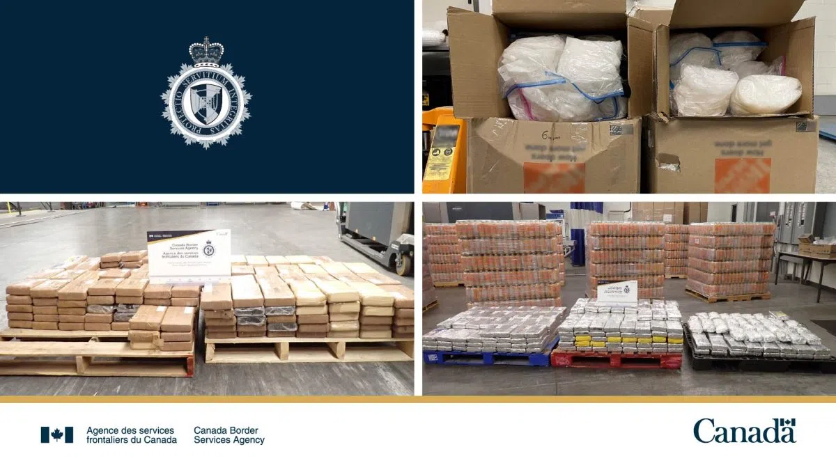 CBSA Intercepts Over One Tonne of Narcotics Entering Canada From U.S.