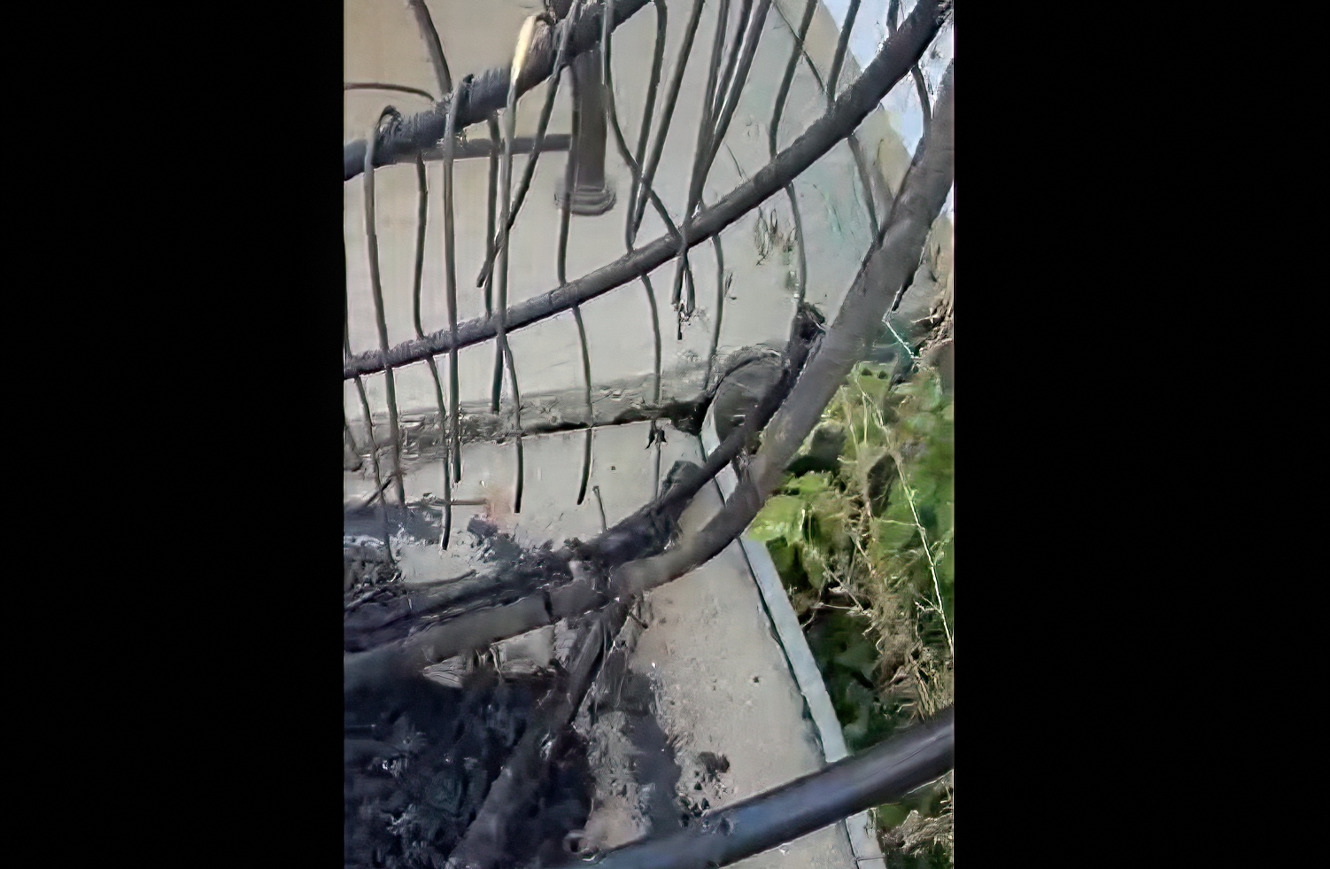 Alana Mouland's backyard swing set hit by alleged arsonist