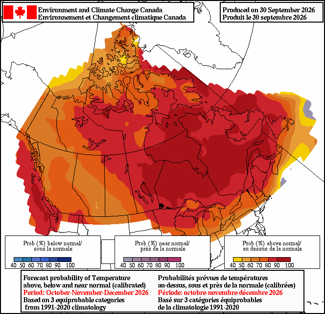 Environment Canada seasonal forecast map
