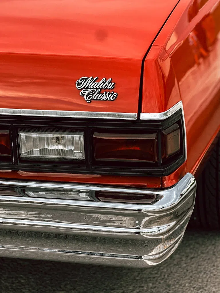 Back of Classic Chevy Malibu Classic