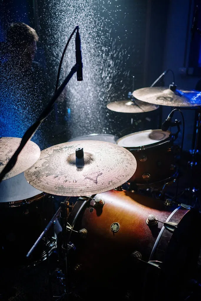 Splash of Water on a Drum Set