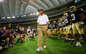 Notre Dame football coach Lou Holtz 