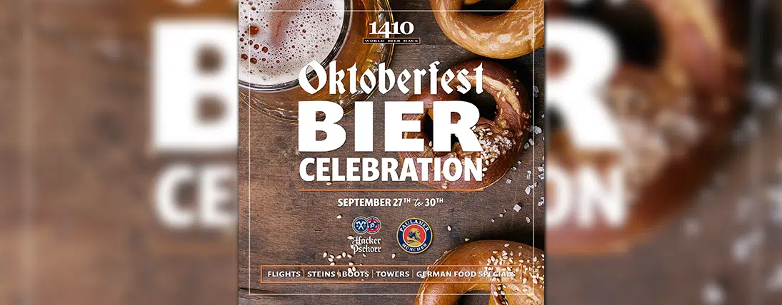 Get WILD for Oktoberfest at 1410 World Bier  Haus