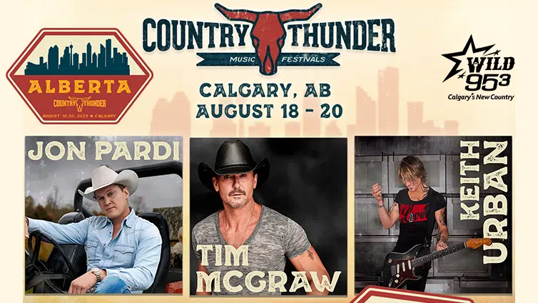 WIN TICKETS TO COUNTRY THUNDER Alberta 2023